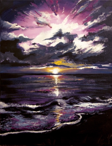 A Magenta Sunrise paint nite project by Yaymaker