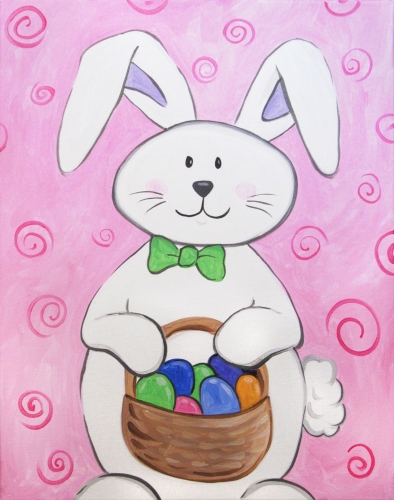 A Cute Easter Bunny paint nite project by Yaymaker