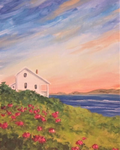 A Cottage by the Sea paint nite project by Yaymaker