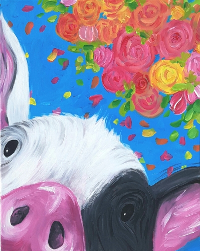 A Pretty Piggy paint nite project by Yaymaker