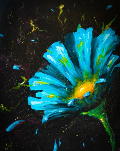 A Cool Blue Flower II paint nite project by Yaymaker
