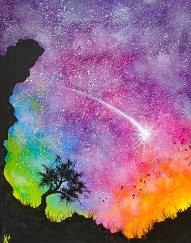 A Starry Sunrise paint nite project by Yaymaker