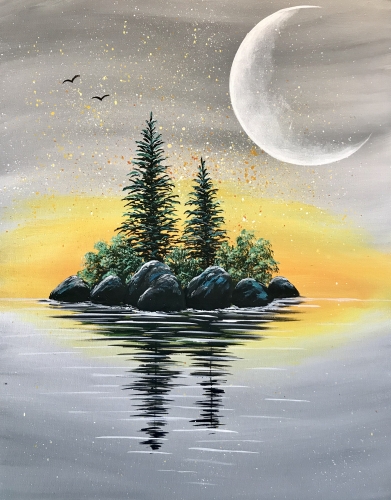 A Sunrise Island paint nite project by Yaymaker