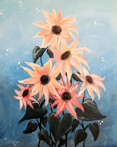 A Dreamlike Sunflowers paint nite project by Yaymaker