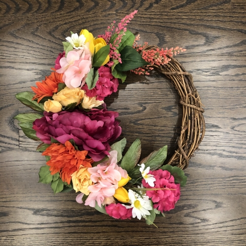 A Spring Wreath with Forever Flowers plant nite project by Yaymaker