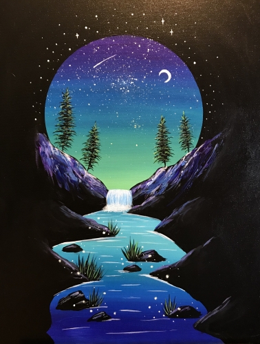 A Midnight Vignette paint nite project by Yaymaker