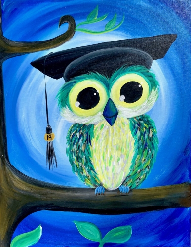 A Graduation Owl Customizable paint nite project by Yaymaker