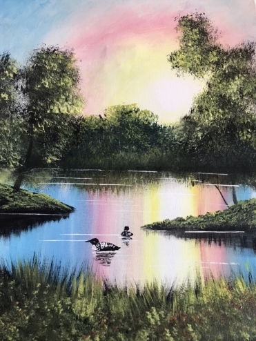 A Looney Lake II paint nite project by Yaymaker