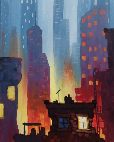 A Big Bright City paint nite project by Yaymaker