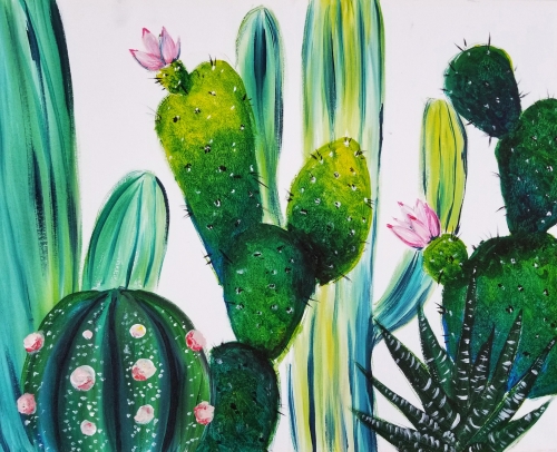A Summer Cacti paint nite project by Yaymaker