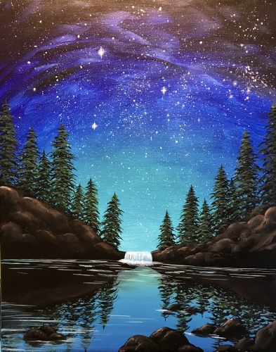 A Midnight Falls paint nite project by Yaymaker