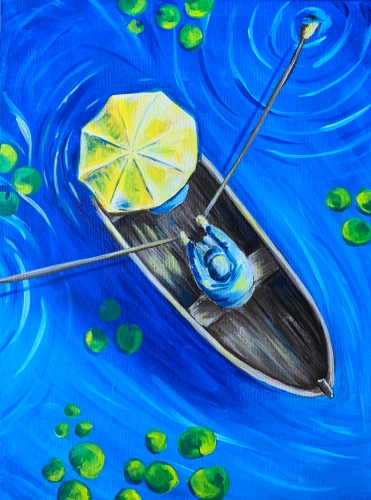 A Row Boat Romance paint nite project by Yaymaker