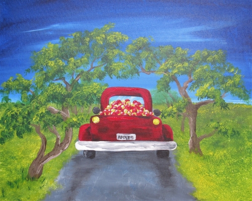 A Truckin the Apples paint nite project by Yaymaker