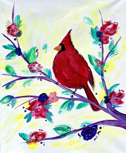 A Happy Cardinal paint nite project by Yaymaker