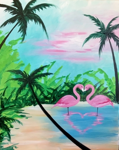 A Flamingo Cove paint nite project by Yaymaker