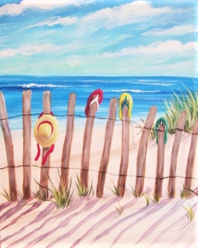 A Flip Flop Beach paint nite project by Yaymaker