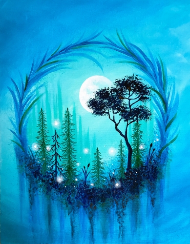 A Forest Wreath paint nite project by Yaymaker