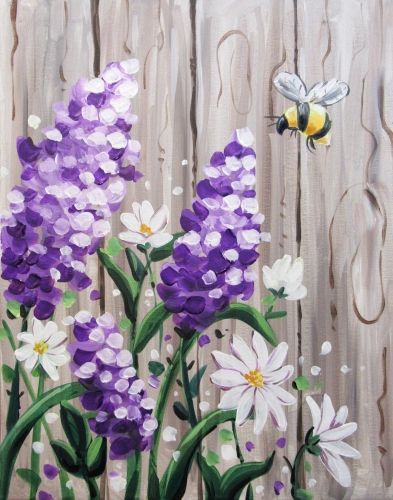 A Beeutiful Barnyard Lilacs paint nite project by Yaymaker