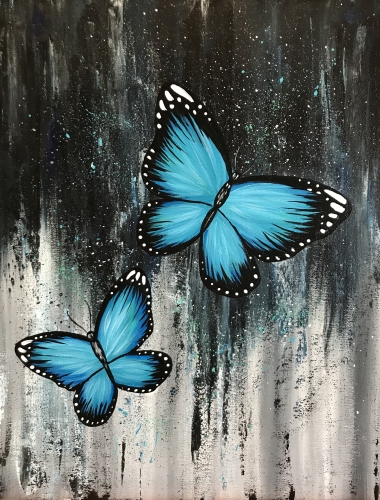 A Blue Steel Butterflies paint nite project by Yaymaker