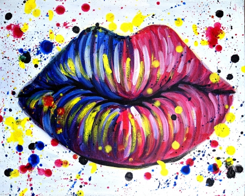 A Juicy Lips paint nite project by Yaymaker