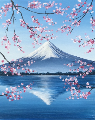 A Mt Fuji Reflection paint nite project by Yaymaker