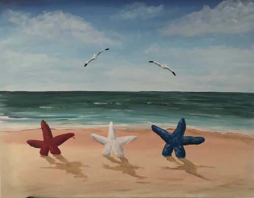 A Red White and Booze paint nite project by Yaymaker