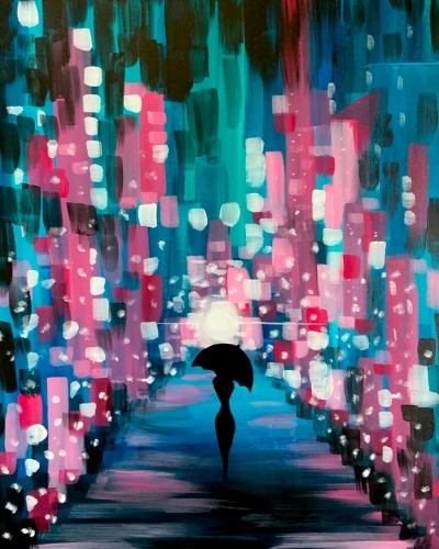 A Fluorescent Walk in the City paint nite project by Yaymaker