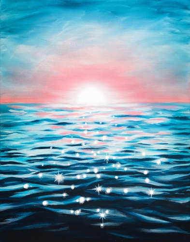 A Ocean Glitter paint nite project by Yaymaker