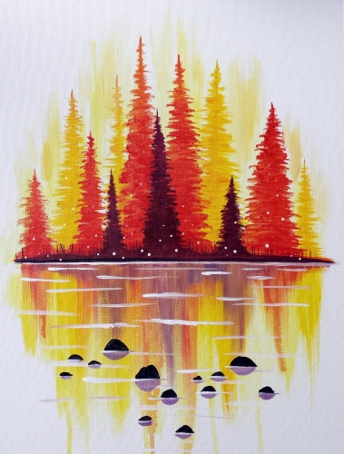 A Forest of Gold paint nite project by Yaymaker