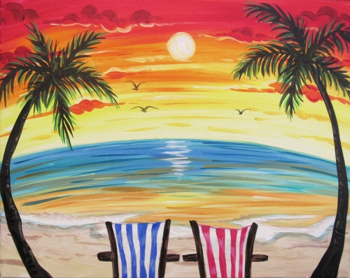 A Paradise for Two paint nite project by Yaymaker