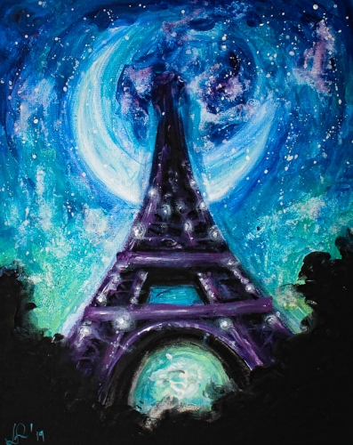 A Watercolor Paris paint nite project by Yaymaker