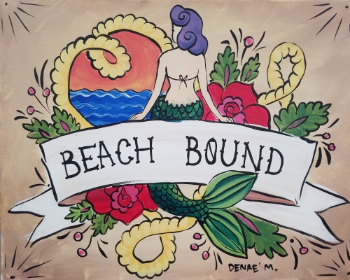 A Americana Beach Bound paint nite project by Yaymaker