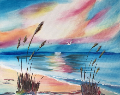 A Ocean Side Paradise paint nite project by Yaymaker