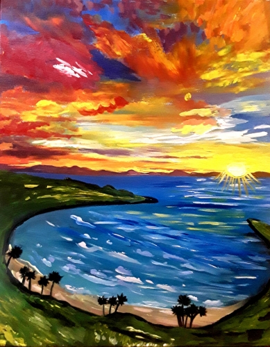 A Adventures on Palm Island paint nite project by Yaymaker