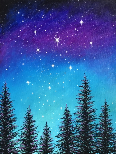 A Magical Midnight paint nite project by Yaymaker