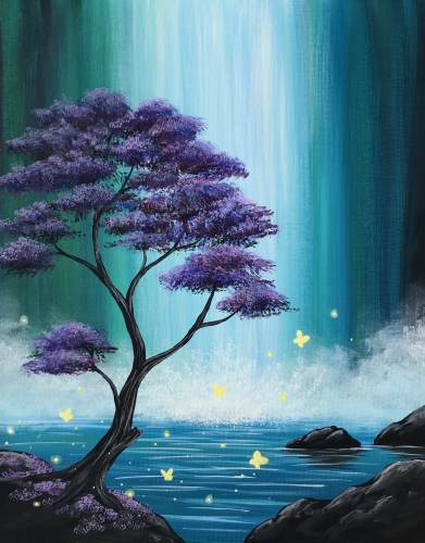 A Butterfly Falls paint nite project by Yaymaker