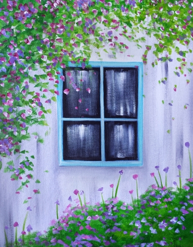 A Window Blooms paint nite project by Yaymaker