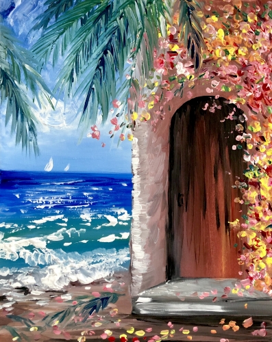 A Tropical Ocean Villa paint nite project by Yaymaker