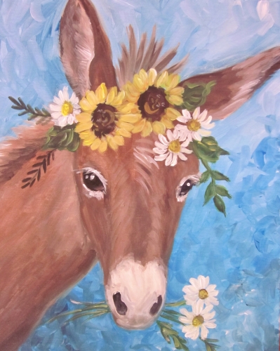 A Daisy Donkey paint nite project by Yaymaker