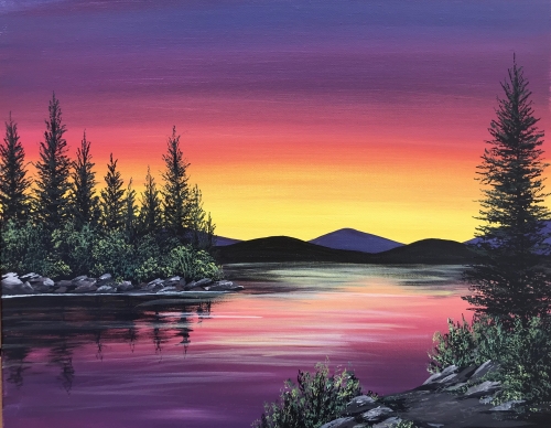 A Lake Of The Woods paint nite project by Yaymaker