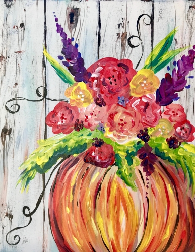 A Pumpkin Bouquet paint nite project by Yaymaker