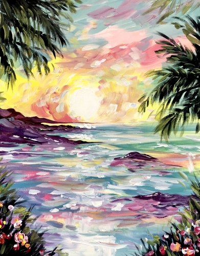 A On Island Time paint nite project by Yaymaker