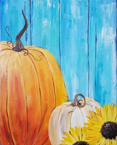 A Rustic Pumpkin Patch paint nite project by Yaymaker