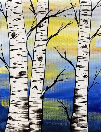 A Three Aspens Trees paint nite project by Yaymaker