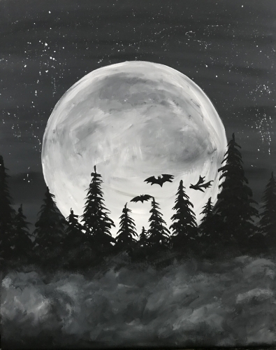 A Spooky Moon II paint nite project by Yaymaker