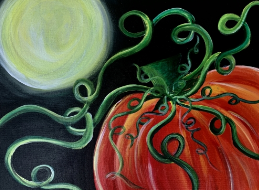 A Good Night Pumpkin paint nite project by Yaymaker