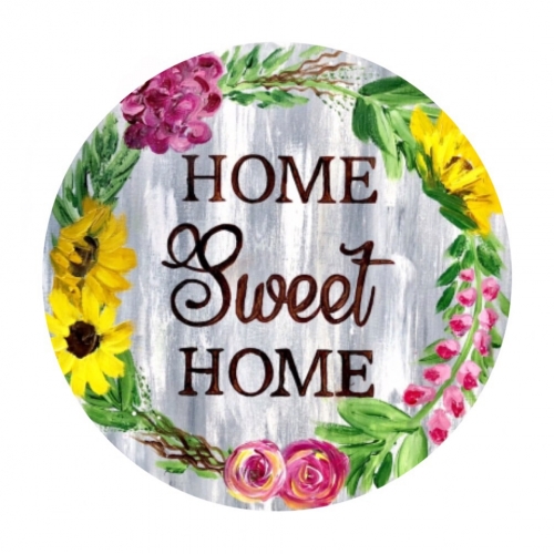 A Home Sweet Home  Round Painting paint nite project by Yaymaker