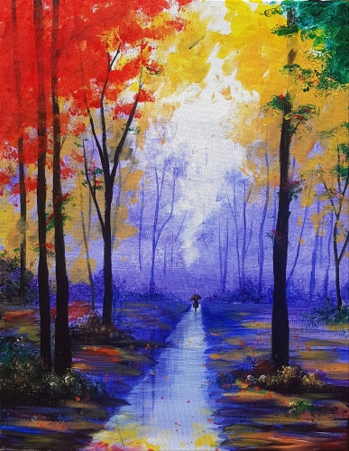 A Strolling Through Autumn II paint nite project by Yaymaker