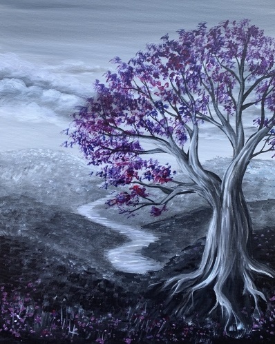 A Amethyst Tree paint nite project by Yaymaker