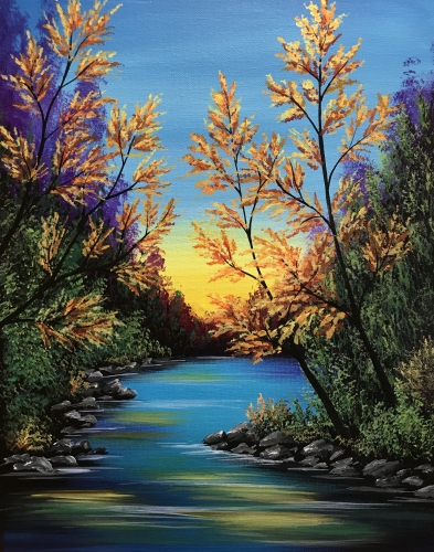 A Bright Autumn paint nite project by Yaymaker